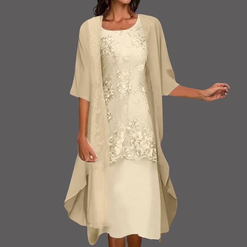 Robe deux pièces pour invitées de mariage pour femmes | Midi