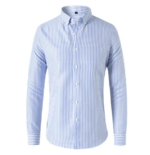 Chemise rayée manches longues homme | Décontractée
