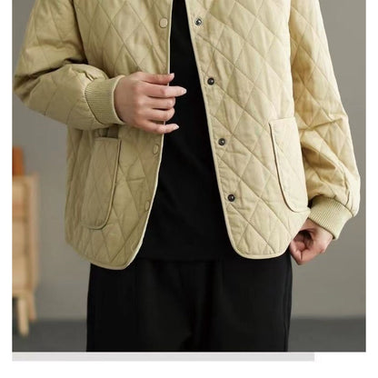 Veste matelassée à boutons et poches pour femmes – Noemi