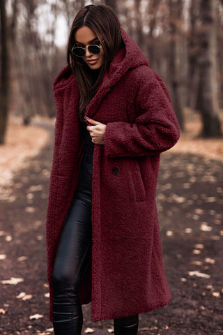 Manteau teddy long pour femmes | Hiver