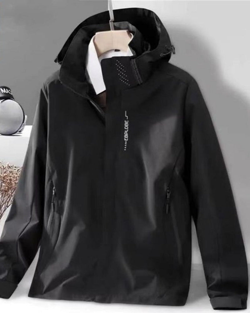 Giacca impermeabile con cappuccio e zip da donna – Marcia