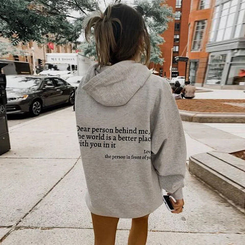 Femme Sweat à capuche oversize imprimé | Confortable