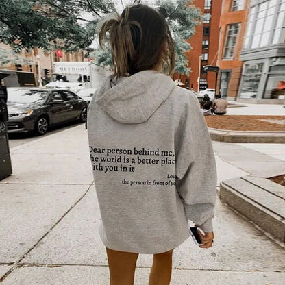 Femme Sweat à capuche oversize imprimé | Confortable