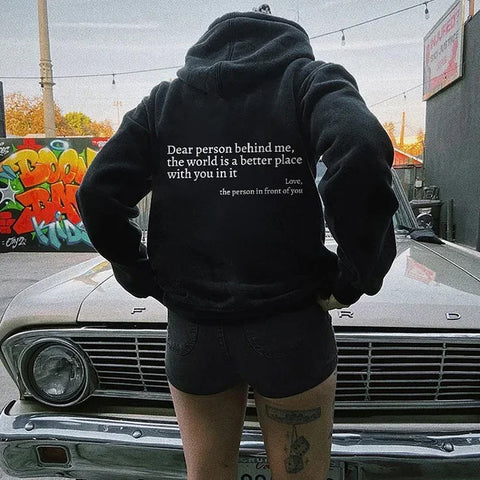 Femme Sweat à capuche oversize imprimé | Confortable