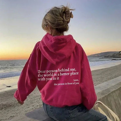 Femme Sweat à capuche oversize imprimé | Confortable