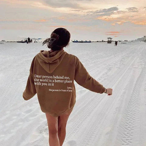 Femme Sweat à capuche oversize imprimé | Confortable