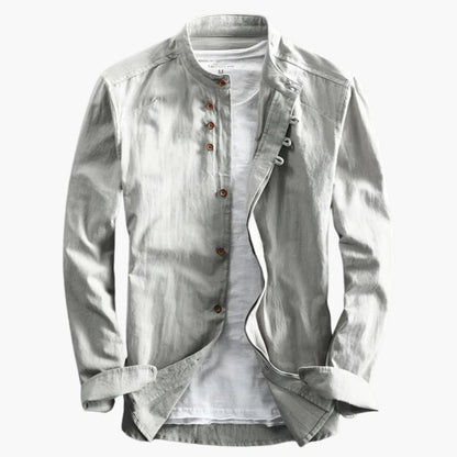 Chemise homme col montant | Manches longues