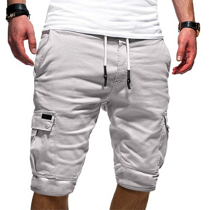 Short cargo décontracté homme avec cordon de serrage | Multiples poches