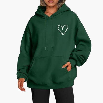 Sweat à capuche femme | Imprimé cœur
