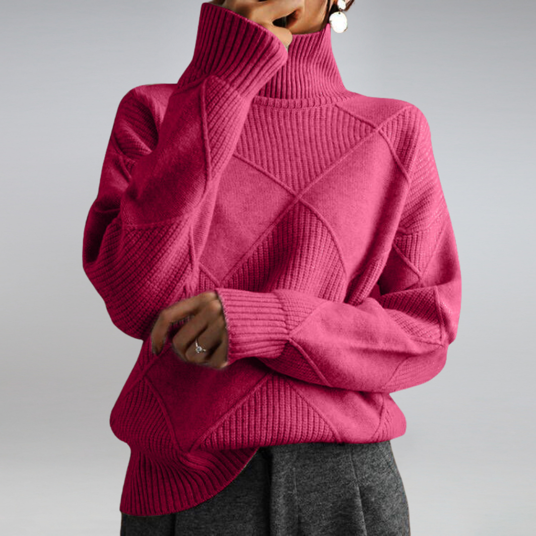 Femme Pull col roulé oversize | Long
