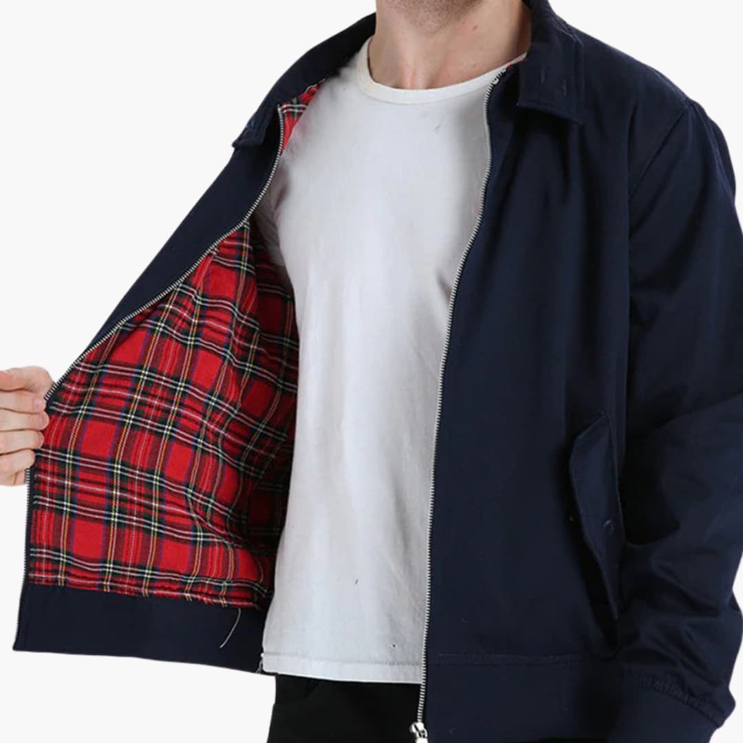 Veste d'hiver homme à bords-côtes | Fermeture éclair