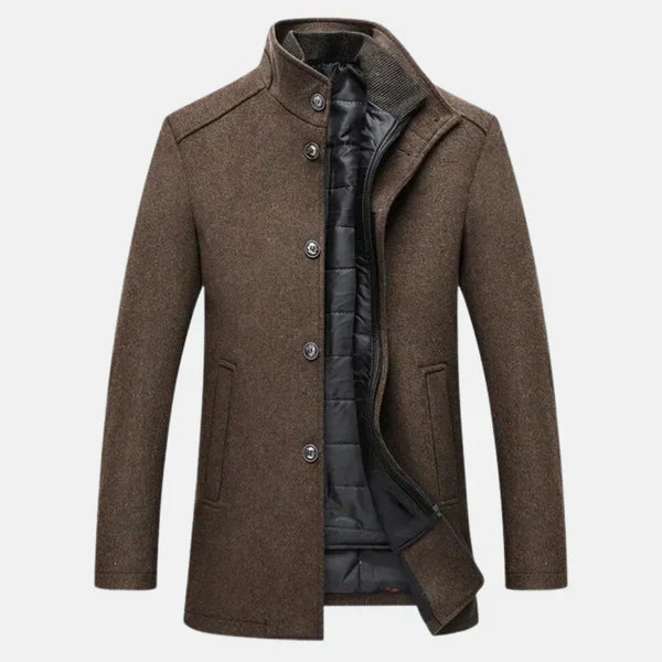 Manteau long homme | Col mao