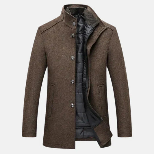 Manteau long homme | Col mao