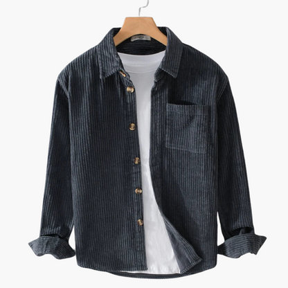 Chemise oversize en velours côtelé homme | Manches longues