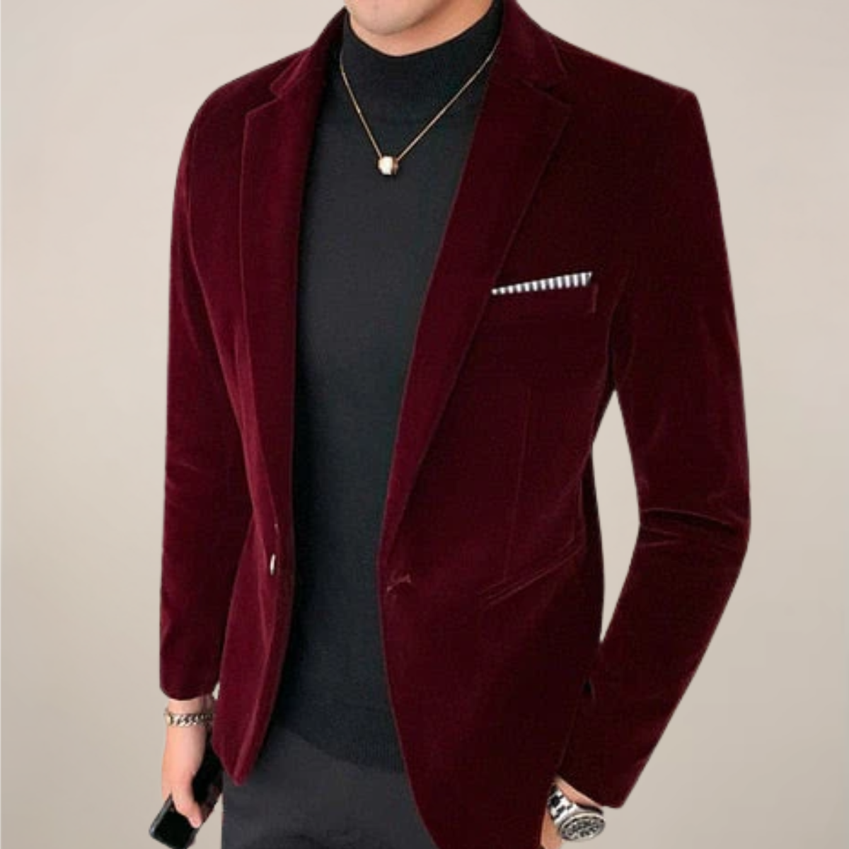 Veste blazer formelle homme coupe slim | revers à un bouton