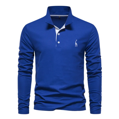 Polo golf manches longues pour hommes | Décontracté