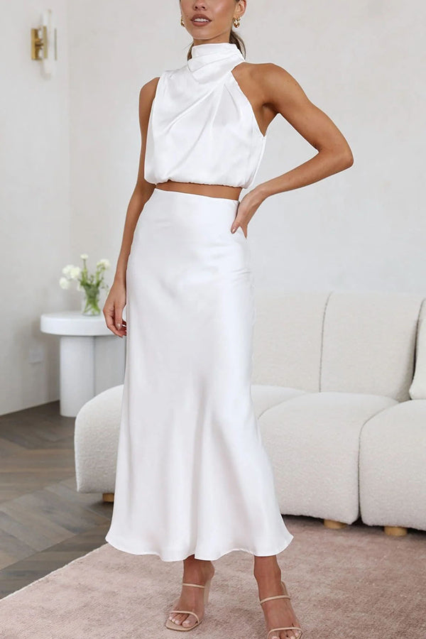 Robe maxi dos nu pour invitées de mariage pour femmes