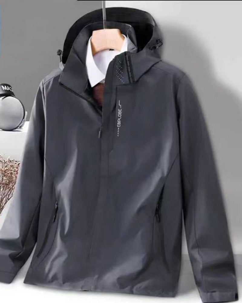 Giacca impermeabile con cappuccio e zip da donna – Marcia