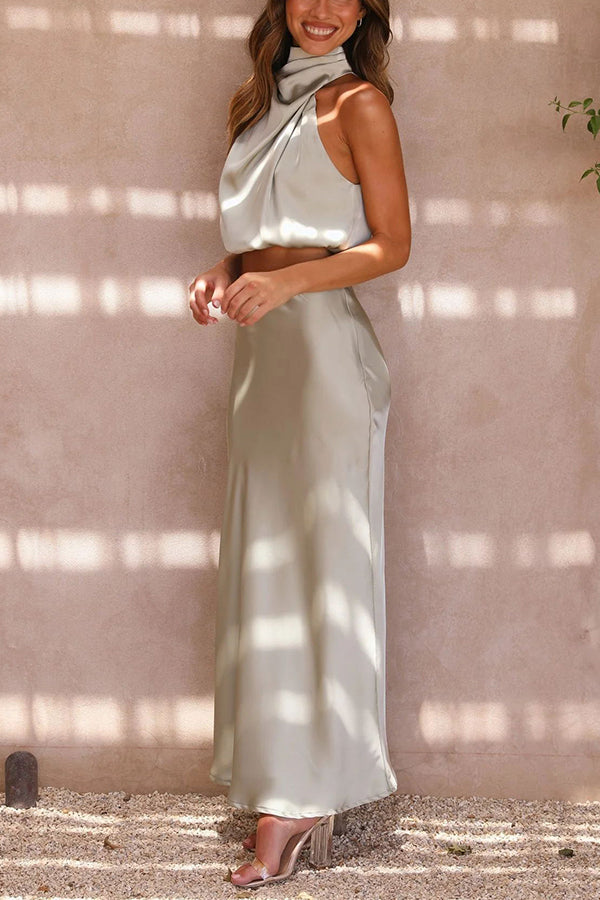 Robe maxi dos nu pour invitées de mariage pour femmes