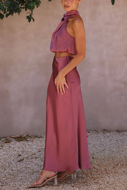 Robe maxi dos nu pour invitées de mariage pour femmes