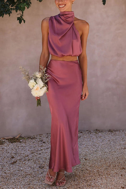 Robe maxi dos nu pour invitées de mariage pour femmes