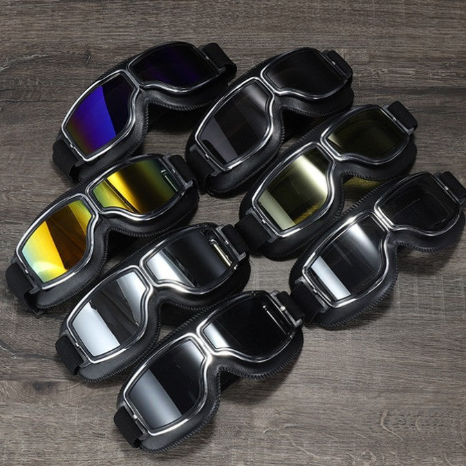 Lunettes de moto vintage polarisées pour homme