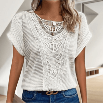 Top d'été bohème femme | Manches courtes