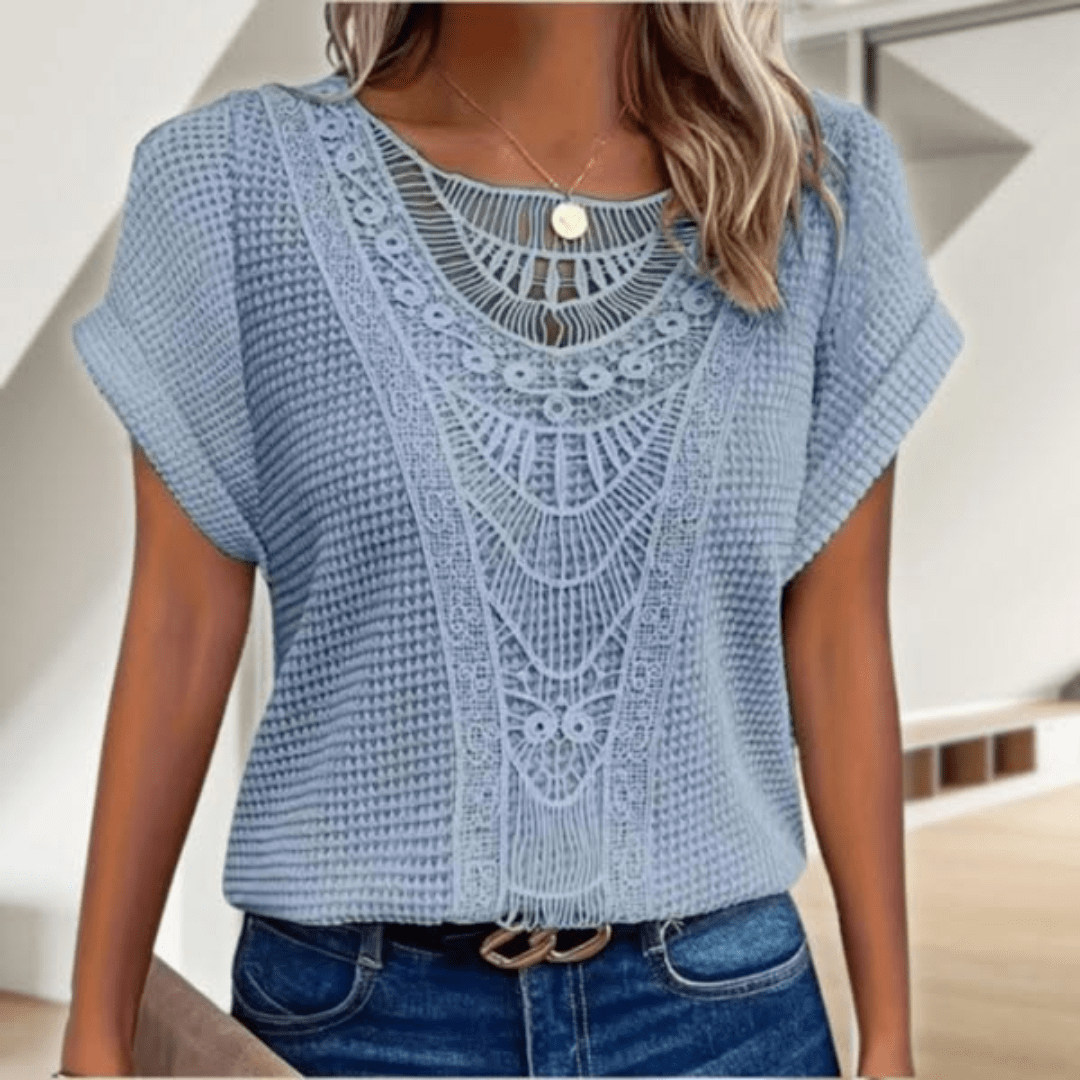 Top d'été bohème femme | Manches courtes