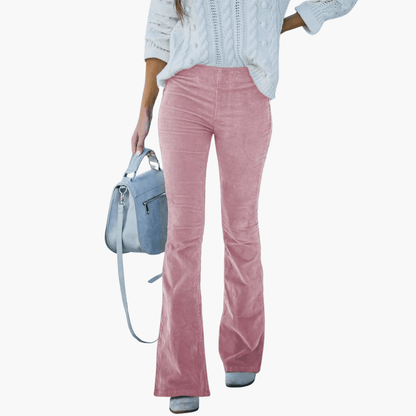 Pantalon en velours côtelé élégant pour femme | Long