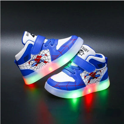Chaussures enfants semelle LED lumineuse | avec fermeture velcro