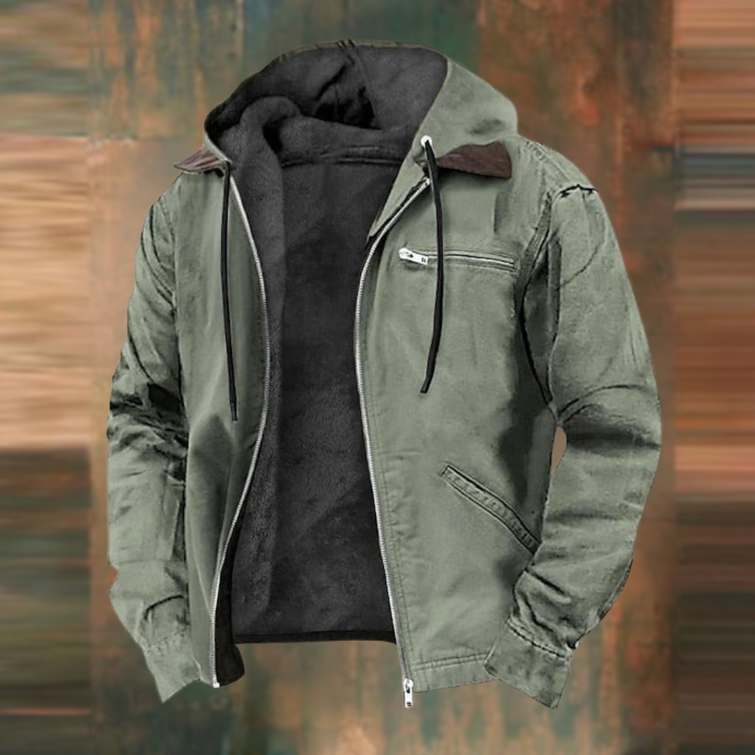 Veste d'hiver courte et chaude en polaire pour homme