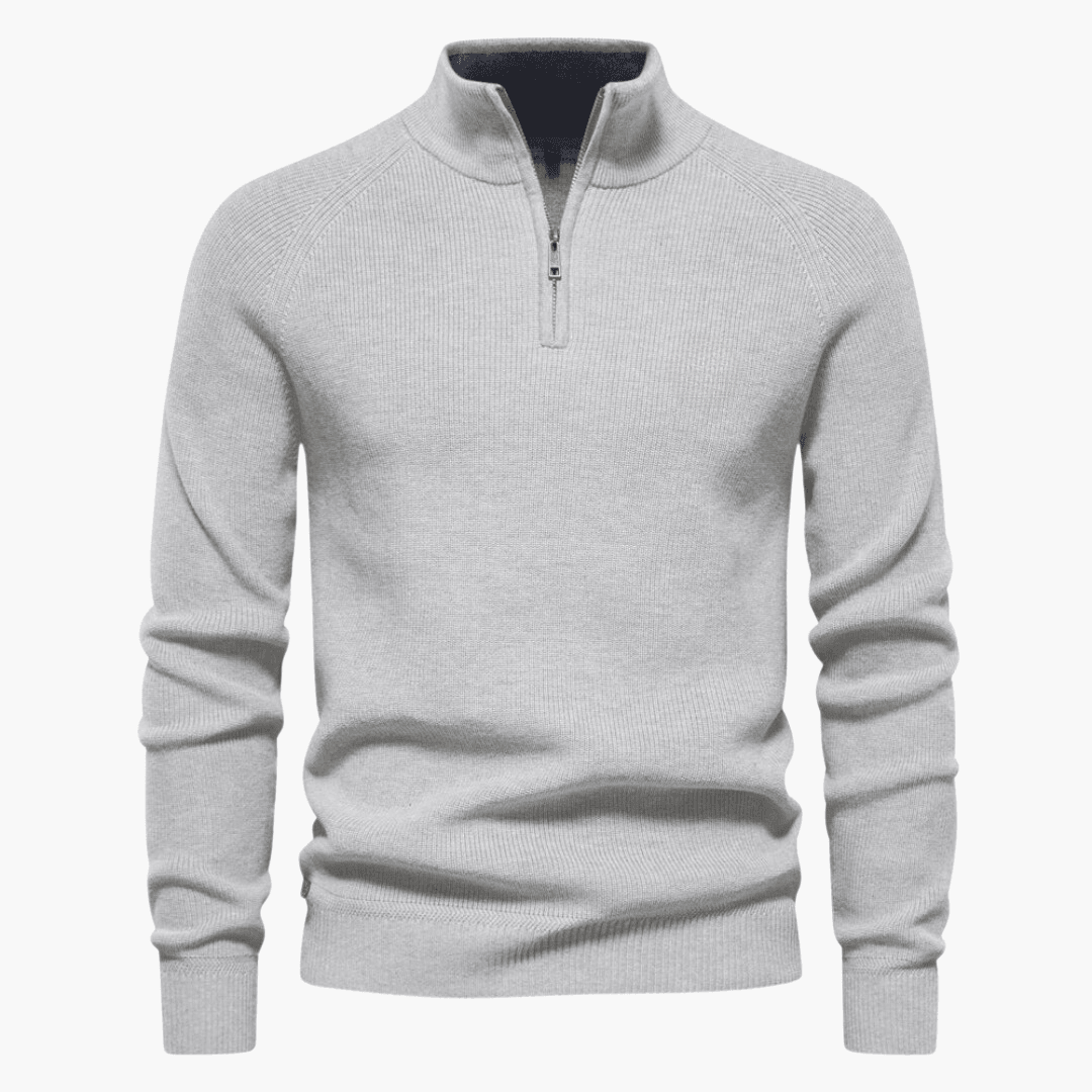 Pull en maille douce homme | Fermeture éclair
