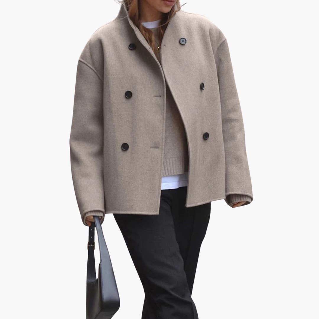 Manteau chaud court pour femme