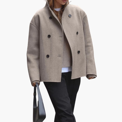 Manteau chaud court pour femme