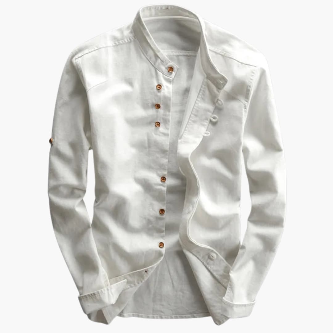 Chemise homme col montant | Manches longues