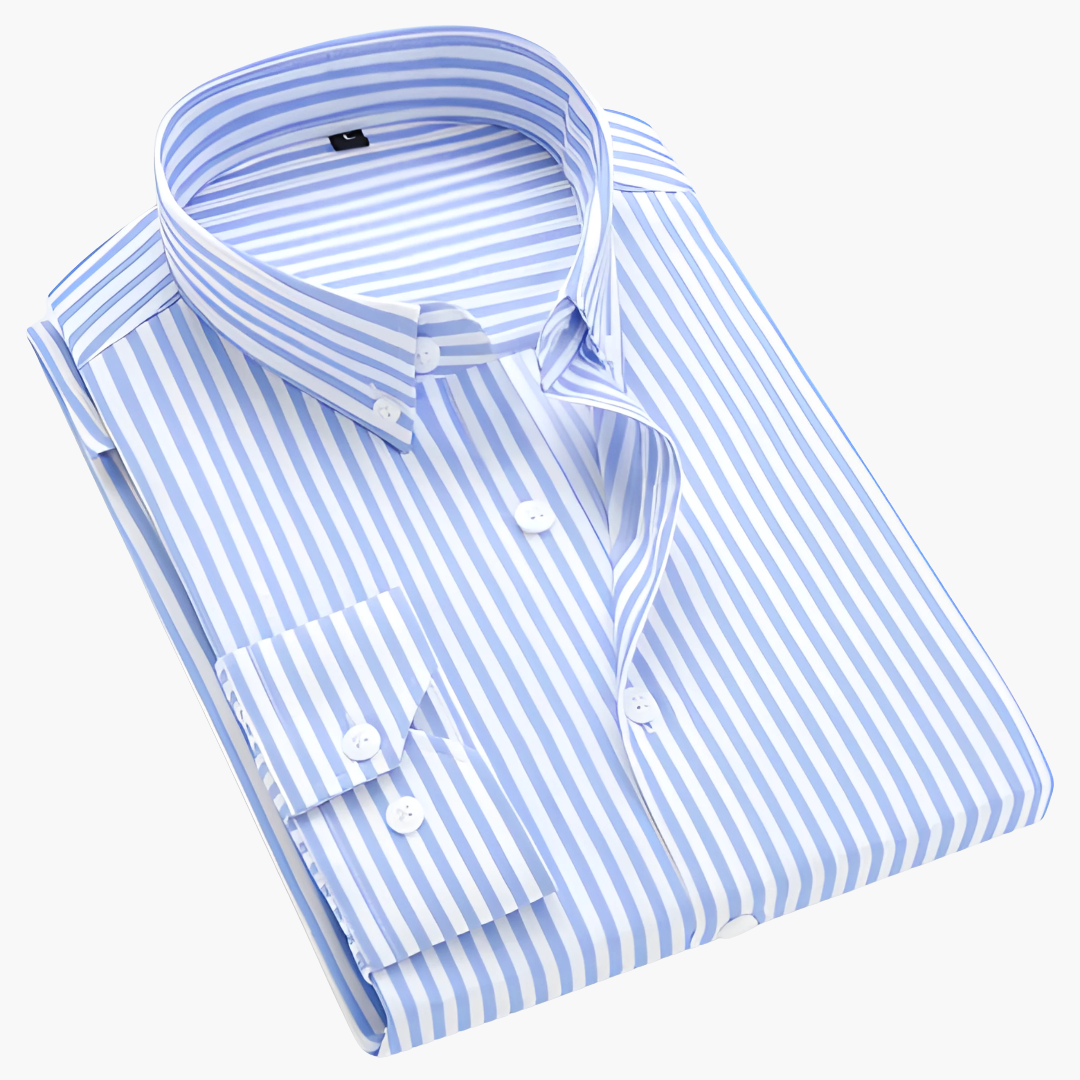 Chemise classique rayée pour homme | Manches longues