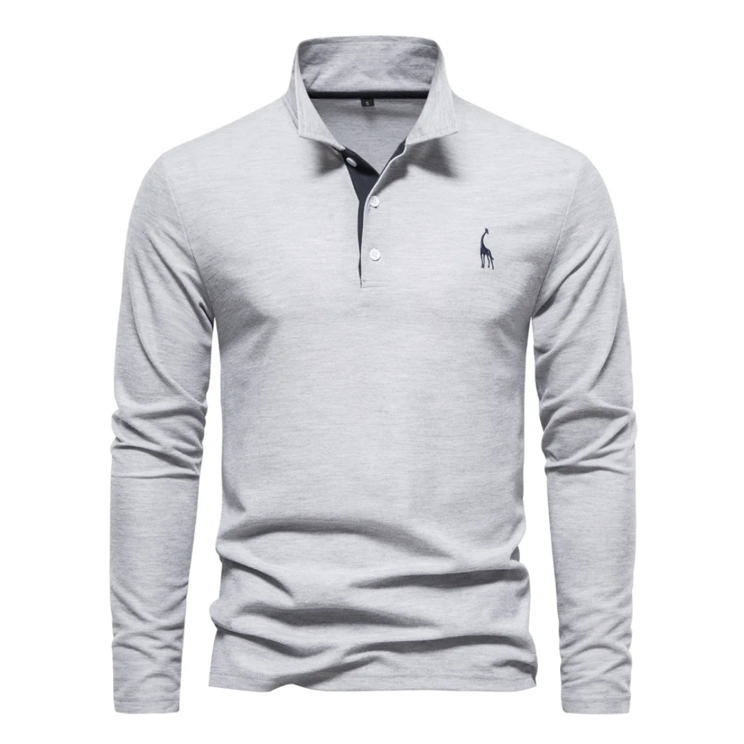 Polo golf manches longues pour hommes | Décontracté