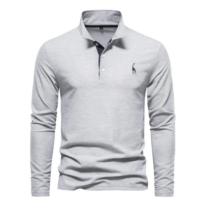 Polo golf manches longues pour hommes | Décontracté