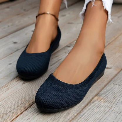 Chaussures plates femme bouts ronds | Enfiler