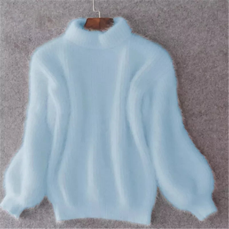Pull à col roulé en maille pour femmes