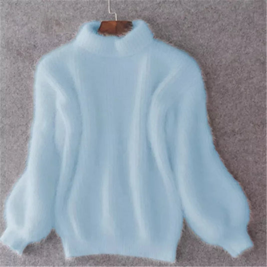 Pull à col roulé en maille pour femmes