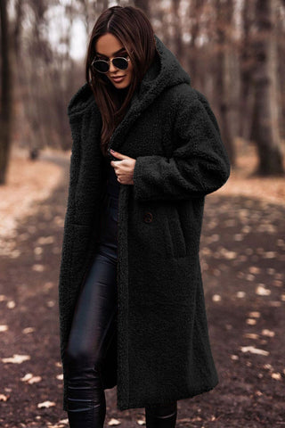 Manteau teddy long pour femmes | Hiver