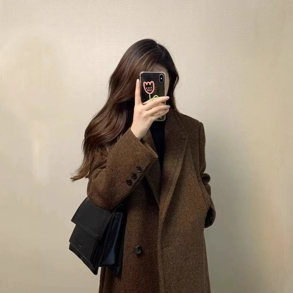 Long manteau boutonné pour femmes - Rita