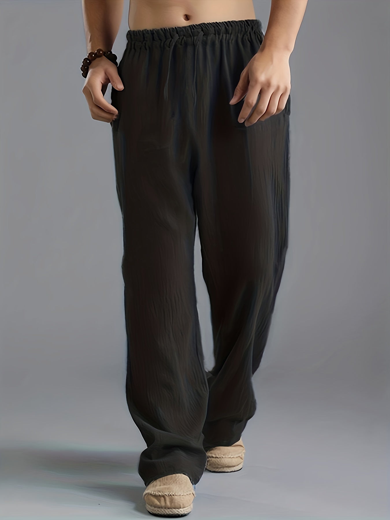 Herren Komfortable Leinen Hose | Lang