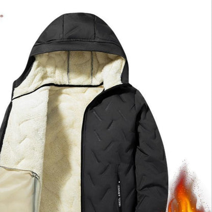 Giacca invernale con fodera in pile e zip da uomo – Olivier