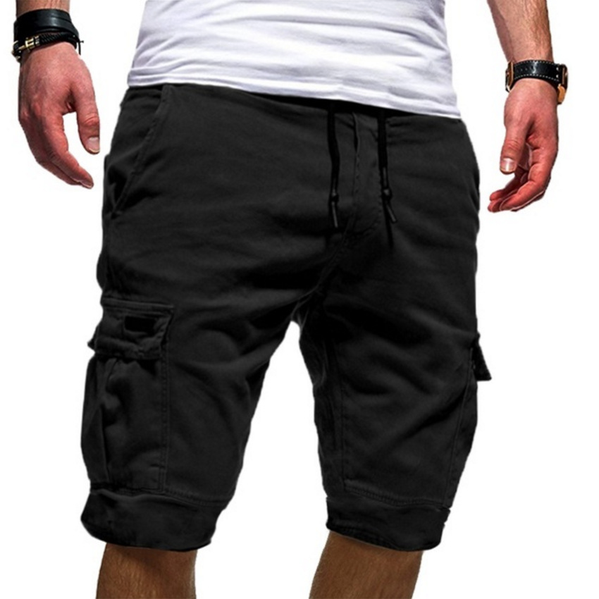 Short cargo décontracté homme avec cordon de serrage | Multiples poches