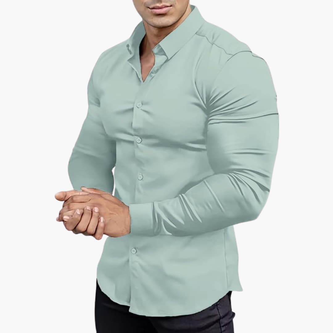 Chemise classique homme manches longues | Coupe slim