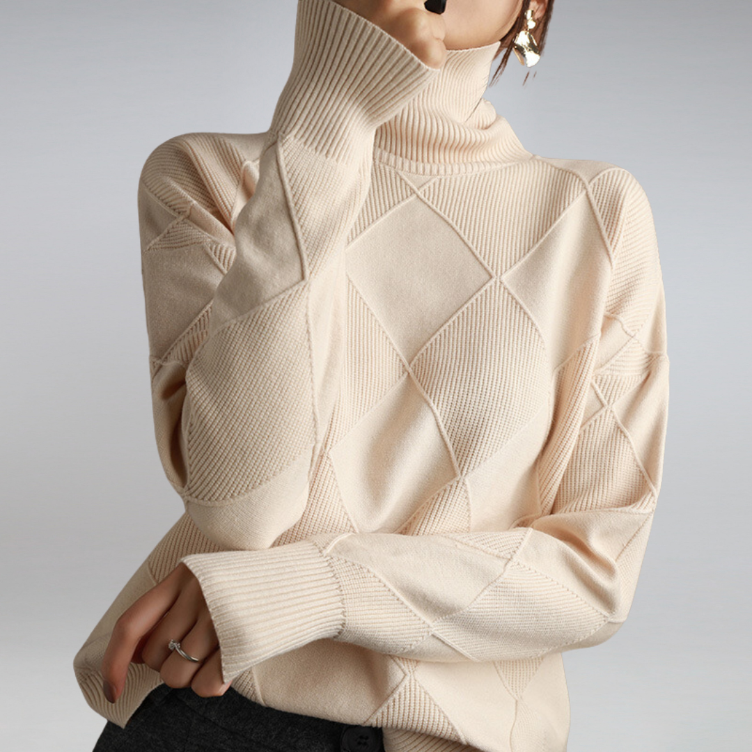 Femme Pull col roulé oversize | Long