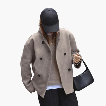 Manteau chaud court pour femme
