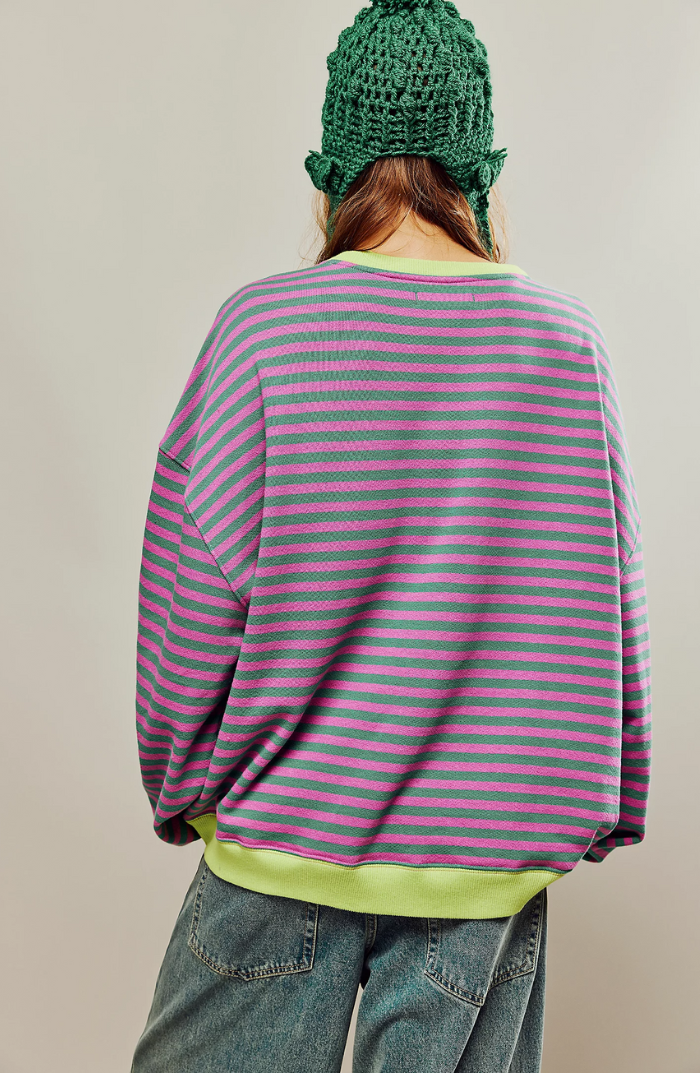 Damen Gestreiftes Pullover | Oversize